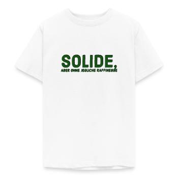 Solide mais dénué de toute sophistication - T-shirt Ado - blanc - Devant - AI Model Teenager Male dark (155cm)