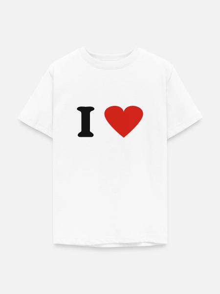 I Love - Teenager T-Shirt - Weiß