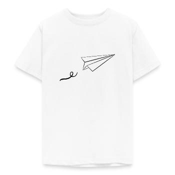 Papierflieger - Teenager T-Shirt - Weiß - Vorne - AI Model Teenager Male dark (155cm)
