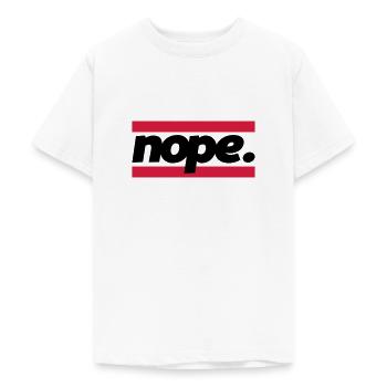 nope graphic - Teenager T-Shirt - Weiß - Vorne - AI Model Teenager Male dark (155cm)