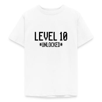 10. Geburtstag Level 10 Geschenk zehn 10 Jahre - Teenager T-Shirt - Weiß - Vorne - AI Model Teenager Male dark (155cm)