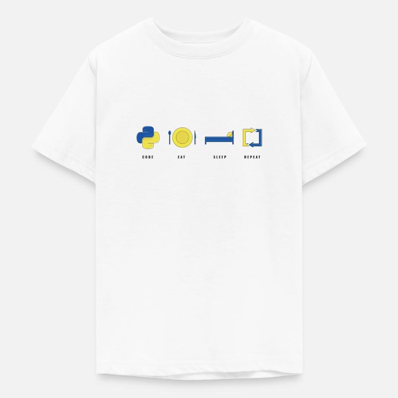 CODER PYTHON LIFE - Teenage T-Shirt - white