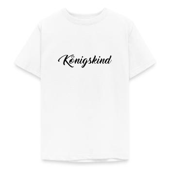 Königs Kind - Christliche Designs - Bibel - Gott - Teenager T-Shirt - Weiß - Vorne - AI Model Teenager Male dark (155cm)