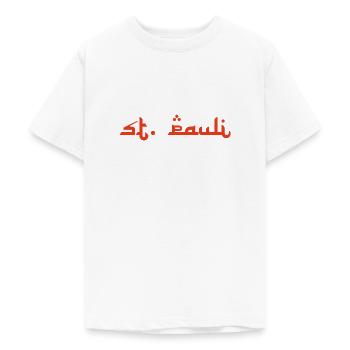 St. Pauli International und Weltoffen! - Teenager T-Shirt - Weiß - Vorne - AI Model Teenager Male dark (155cm)