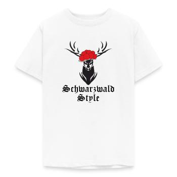 Schwarzwald Style Bollenhut Hirsch - Teenager T-Shirt - Weiß - Vorne - AI Model Teenager Male dark (155cm)