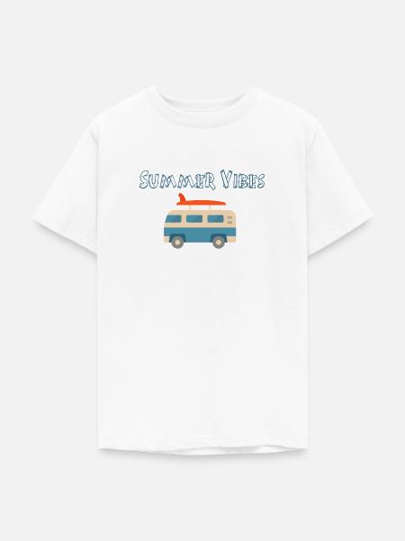 bus summer vibes - Teenager T-Shirt - Weiß