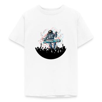 Dj - T-shirt Ado - blanc - Devant - AI Model Teenager Male dark (155cm)