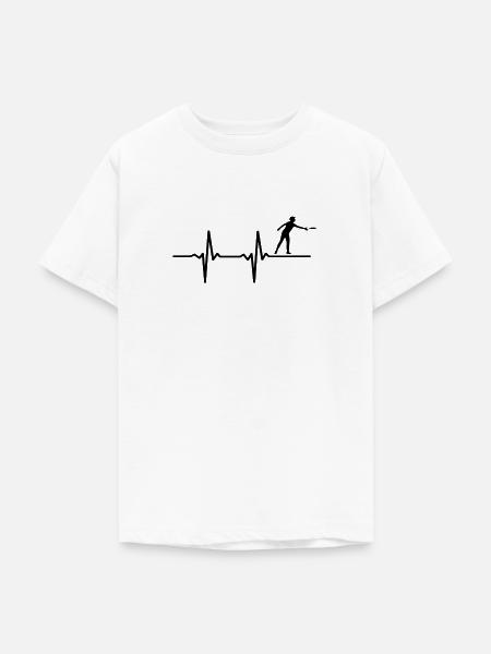 Frisbee Herzfrequenz - Teenager T-Shirt - Weiß