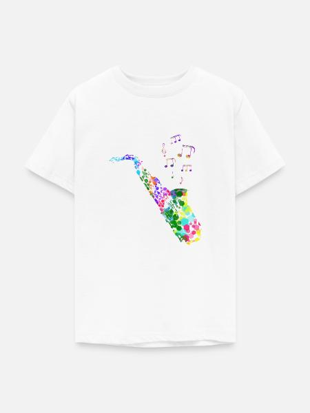 Saxophon - Teenager T-Shirt - Weiß