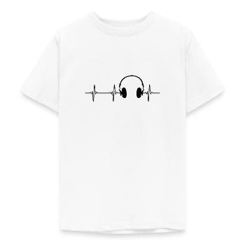 Braingasm ASMR Tingling Triggers Headphone - Teenage T-Shirt - white - Front - AI Model Teenager Male dark (155cm)