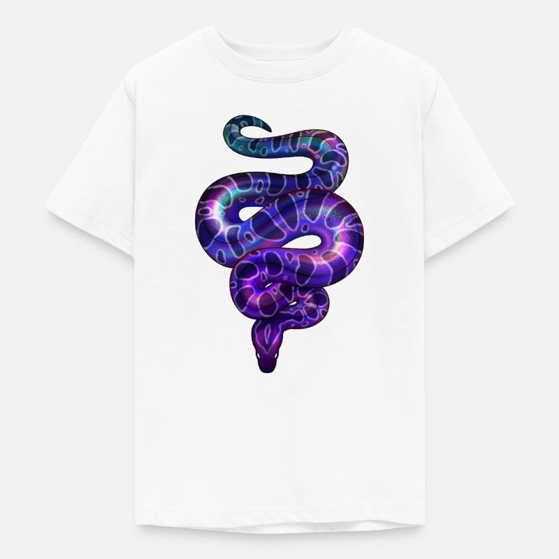 Néon Serpent Violet - T-shirt Ado - blanc