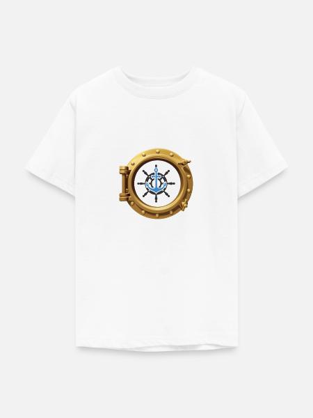 Nautik Bullauge - Teenager T-Shirt - Weiß