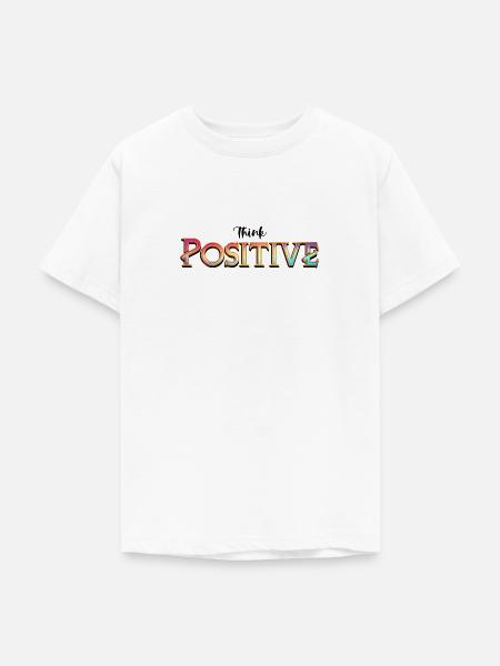 Think positive - denk positiv - Teenager T-Shirt - Weiß