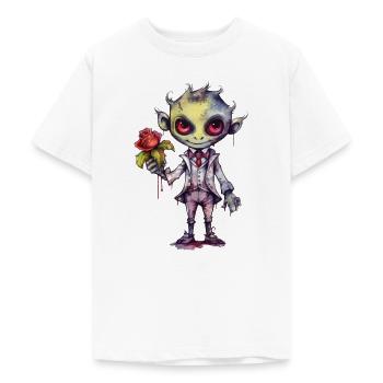 Vampir als charmanter Rosenkavalier - Teenager T-Shirt - Weiß - Vorne - AI Model Teenager Male dark (155cm)