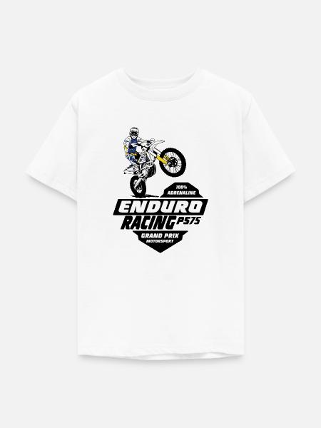 Enduro Offroad - Teenager T-Shirt - Weiß