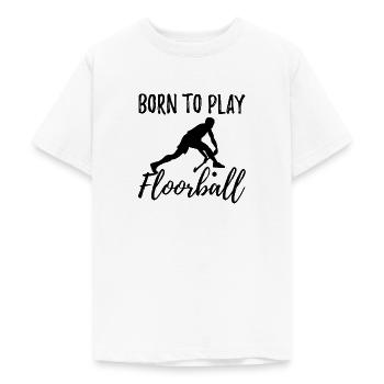 Floorball - Teenager T-Shirt - Weiß - Vorne - AI Model Teenager Male dark (155cm)