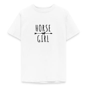 Horse Girl Geschenk - Teenager T-Shirt - Weiß - Vorne - AI Model Teenager Male dark (155cm)