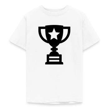 trophy - Teenage T-Shirt - white - Front - AI Model Teenager Male dark (155cm)