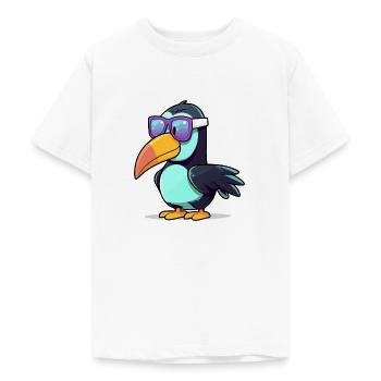 Den Tukan auf die Mühle bringen - Teenager T-Shirt - Weiß - Vorne - AI Model Teenager Male dark (155cm)