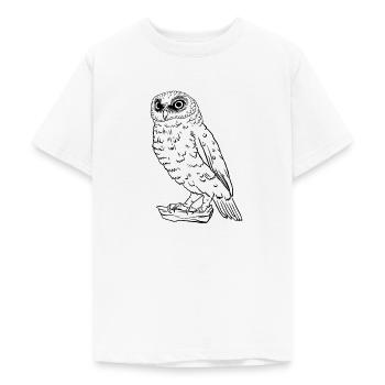 Einfach Eule - Teenager T-Shirt - Weiß - Vorne - AI Model Teenager Male dark (155cm)