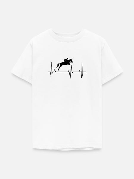 Springreiten - Reiten - Teenager T-Shirt - Weiß