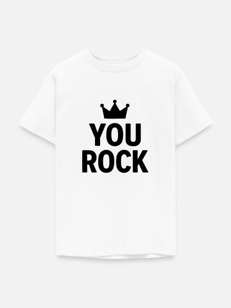 Du rockst motivierendes Zitat - Teenager T-Shirt - Weiß