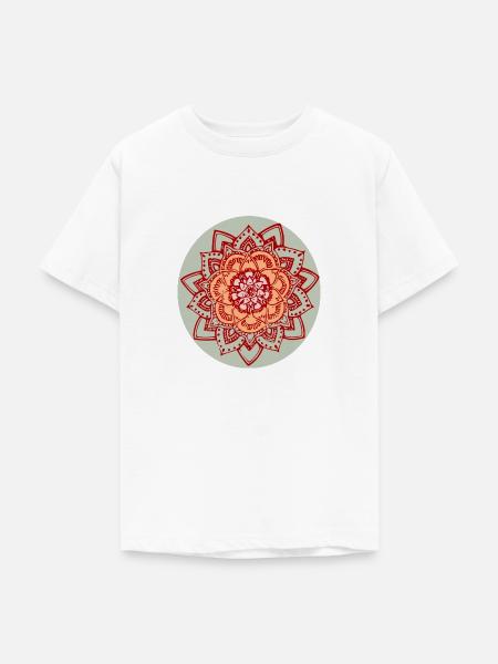 FARBE MANDALA - Teenager T-Shirt - Weiß