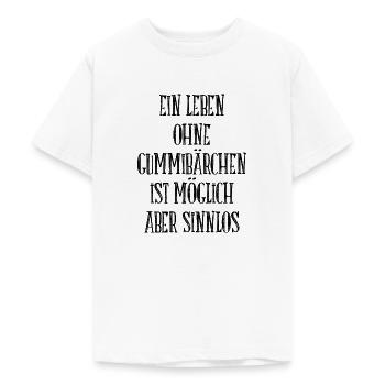 Leben ohne Gummibärchen - Teenager T-Shirt - Weiß - Vorne - AI Model Teenager Male dark (155cm)