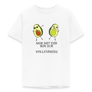Ich bin nur mit dir vollständig! - Teenager T-Shirt - Weiß - Vorne - AI Model Teenager Male dark (155cm)