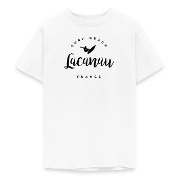Lacanau - Frankreich - Teenager T-Shirt - Weiß - Vorne - AI Model Teenager Male dark (155cm)