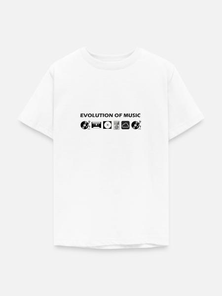 Evolution of Music - Teenager T-Shirt - Weiß
