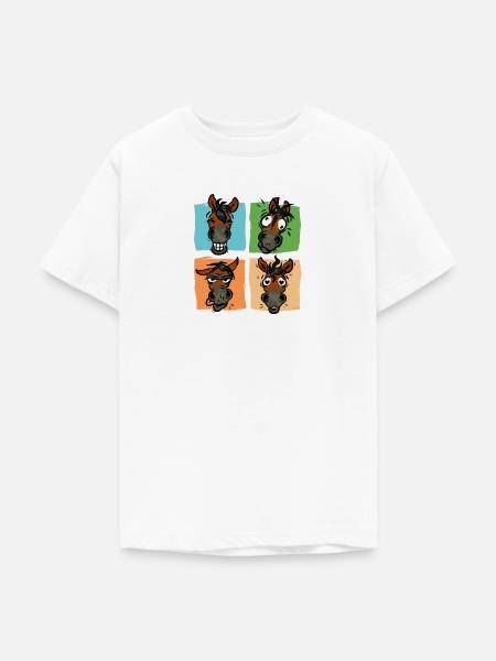 Pferdeposaune - Teenager T-Shirt - Weiß