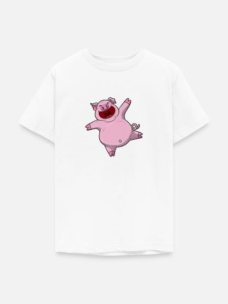 Gluecksschwein - Teenager T-Shirt - Weiß