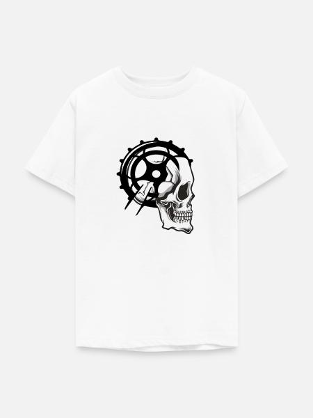 Schädel Bär - Teenager T-Shirt - Weiß