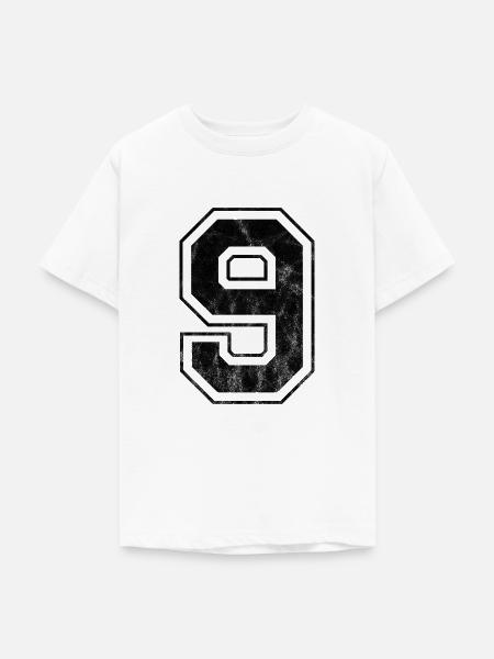 Nummer 9 - Teenager T-Shirt - Weiß