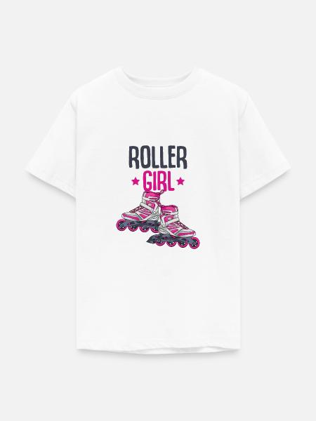 Inline Skates - Teenager T-Shirt - Weiß