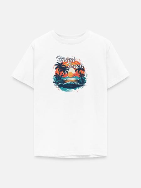 Miami Beach - Teenager T-Shirt - Weiß
