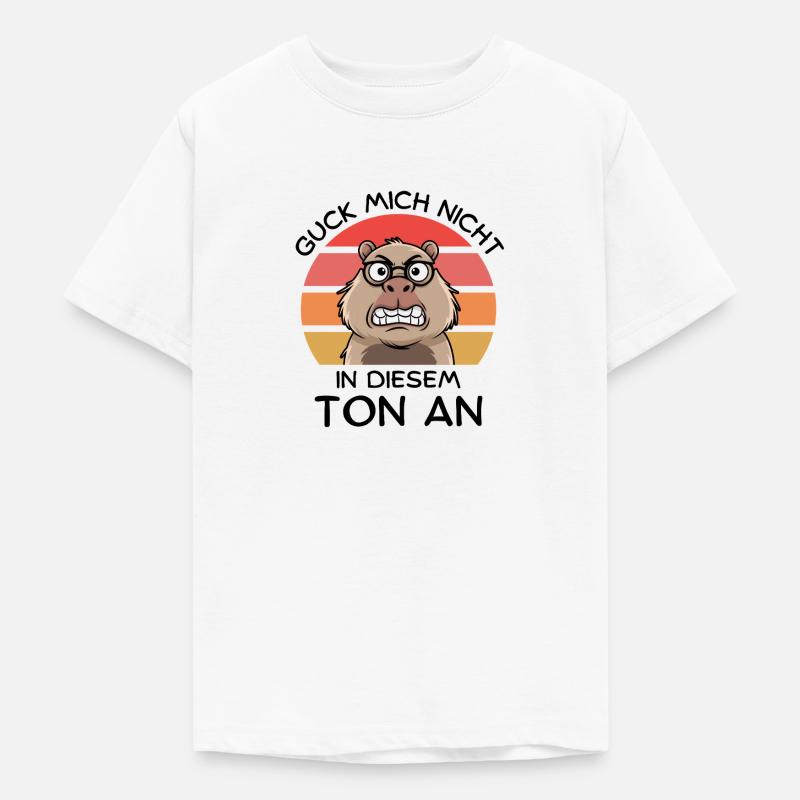 Ne me regarde pas sur ce ton - Capybara - T-shirt Ado - blanc