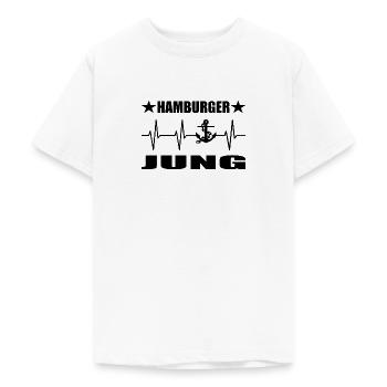 Hamburg - Teenager T-Shirt - Weiß - Vorne - AI Model Teenager Male dark (155cm)