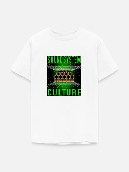 Soundsystem Culture Space - Teenager T-Shirt - Weiß