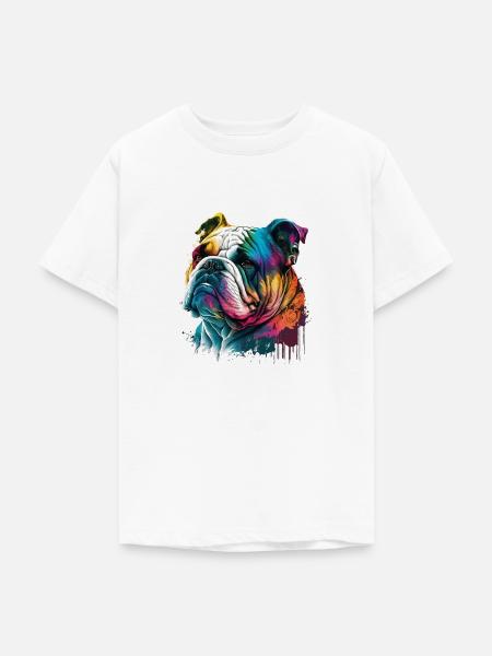 Bulldogge - Teenager T-Shirt - Weiß