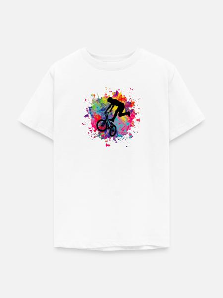 BMX Splash - Teenager T-Shirt - Weiß