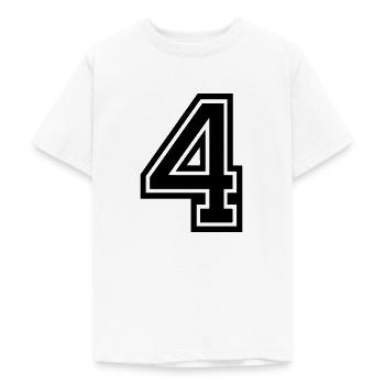 4 - T-shirt Ado - blanc - Devant - AI Model Teenager Male dark (155cm)