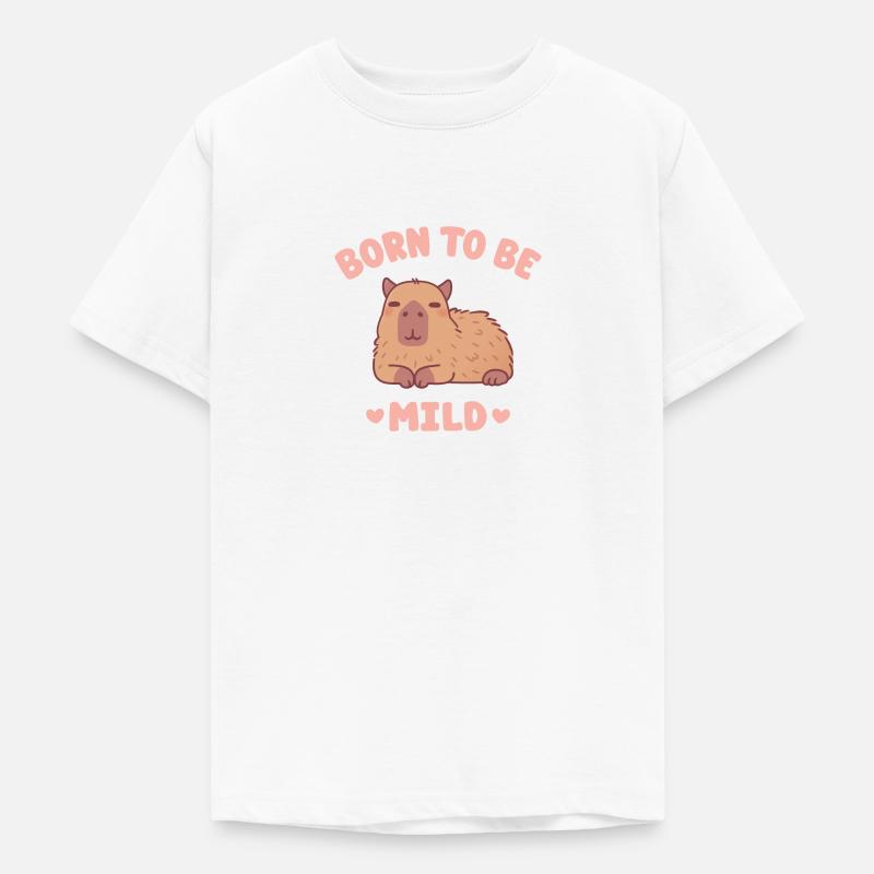 Mignon Capybara glaçant né pour être doux - T-shirt Ado - blanc