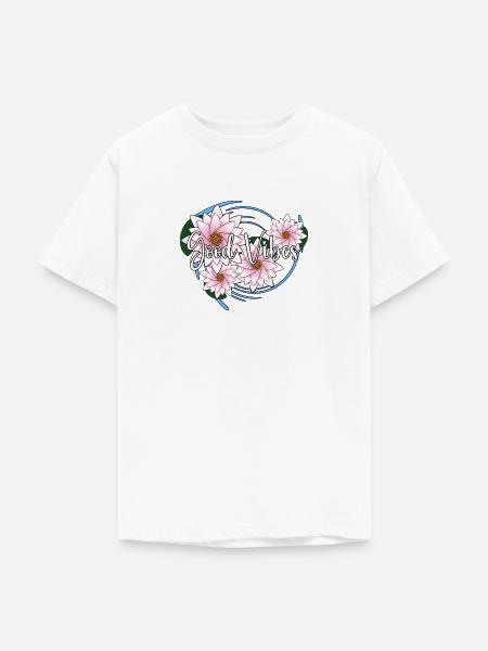 Good Vibes - Lotus Version - Teenager T-Shirt - Weiß