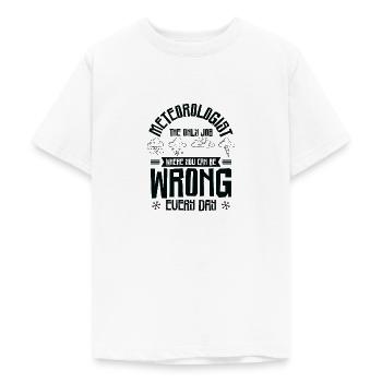 Meteorology Meteorologist Weatherman Forecasting - Teenage T-Shirt - white - Front - AI Model Teenager Male dark (155cm)