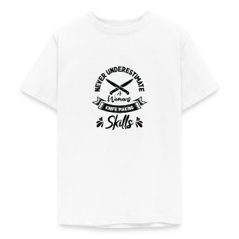 Knifemaking Knife Making Bladesmith Smithing Knife - Teenage T-Shirt - white - Front - AI Model Teenager Male dark (155cm)