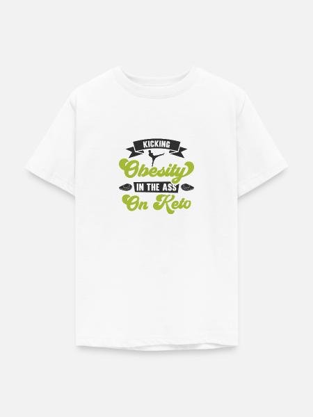 Keto-Diät Ketogene Ernährung Diätassistent - Teenager T-Shirt - Weiß