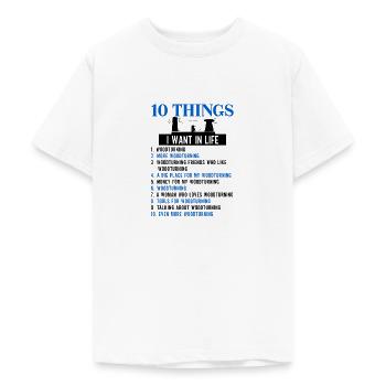 Woodturning Craftsman Woodturner Carpentry - Teenage T-Shirt - white - Front - AI Model Teenager Male dark (155cm)
