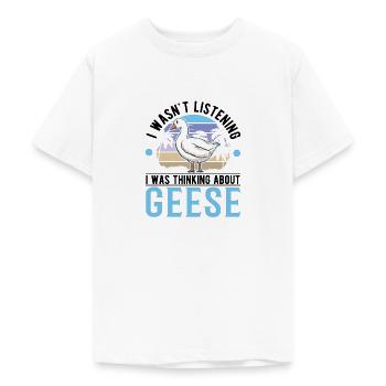 Geese Goose breeder Goose - Teenage T-Shirt - white - Front - AI Model Teenager Male dark (155cm)